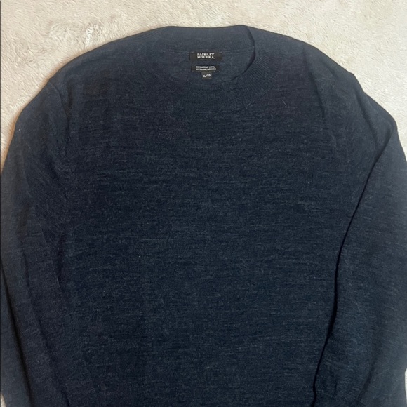 Badgley Mischka 100% Merino Wool Dark Grey Knit Sweater Mock Neck sz XL - Picture 3 of 8